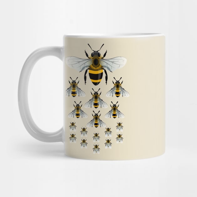 Swarm of bees formation by Ricogfx